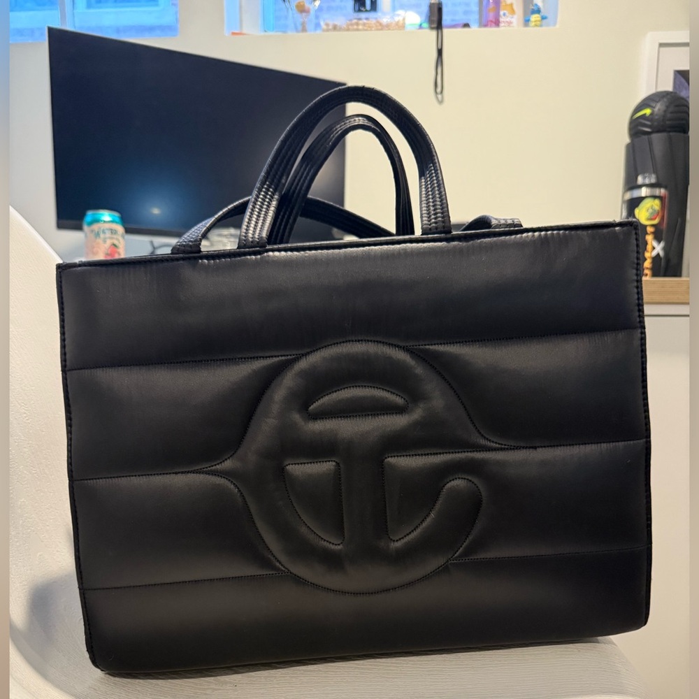 Telfar Black Puff Shopper